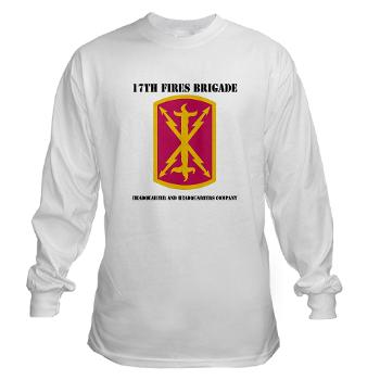 17BHHB - A01 - 03 - DUI - Headquarters and Headquarters Battery With Text - Long Sleeve T-Shirt
