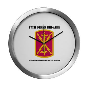 17BHHB - A01 - 03 - DUI - Headquarters and Headquarters Battery With Text - Modern Wall Clock - Click Image to Close