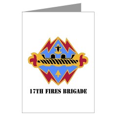 17FB - M01 - 02 - DUI - 17th Fires Brigade with Text Greeting Cards (Pk of 10)