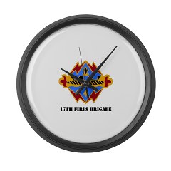 17FB - M01 - 03 - DUI - 17th Fires Brigade with Text Large Wall Clock