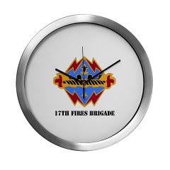 17FB - M01 - 03 - DUI - 17th Fires Brigade with Text Modern Wall Clock