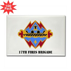 17FB - M01 - 01 - DUI - 17th Fires Brigade with Text Rectangle Magnet (100 pack)
