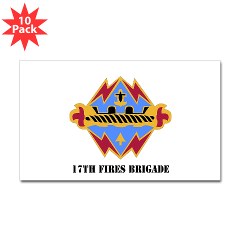 17FB - M01 - 01 - DUI - 17th Fires Brigade with Text Sticker (Rectangle 10 pk) - Click Image to Close