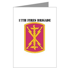 17FB - M01 - 02 - SSI - 17th Fires Brigade with Text Greeting Cards (Pk of 20)