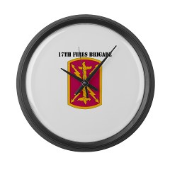 17FB - M01 - 03 - SSI - 17th Fires Brigade with Text Large Wall Clock