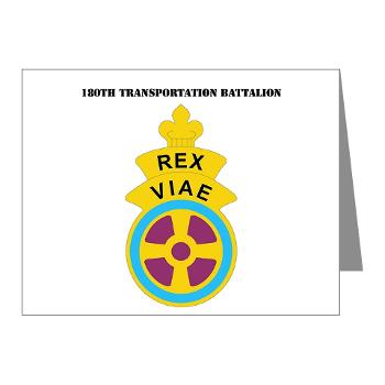 180TB - M01 - 02 - DUI - 180th Transportation Bn with Text - Note Cards (Pk of 20)