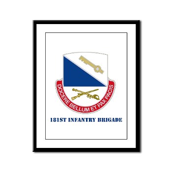 181IB - M01 - 02 - DUI - 181st Infantry Brigade with Text - Framed Panel Print