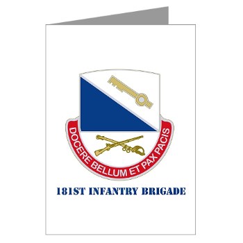 181IB - M01 - 02 - DUI - 181st Infantry Brigade with Text - Greeting Cards (Pk of 10)