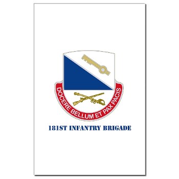 181IB - M01 - 02 - DUI - 181st Infantry Brigade with Text - Mini Poster Print - Click Image to Close