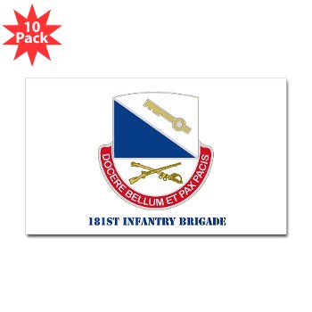 181IB - M01 - 01 - DUI - 181st Infantry Brigade with Text - Sticker (Rectangle 10 pk)