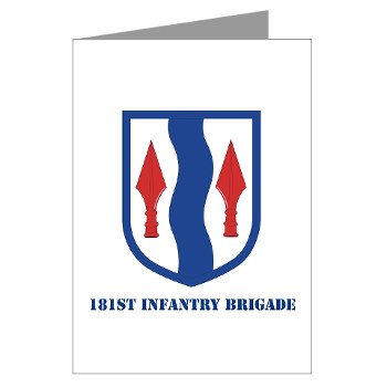181IB - M01 - 02 - SSI - 181st Infantry Brigade with Text - Greeting Cards (Pk of 10)