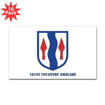 181IB - M01 - 01 - SSI - 181st Infantry Brigade with Text - Sticker (Rectangle 10 pk)