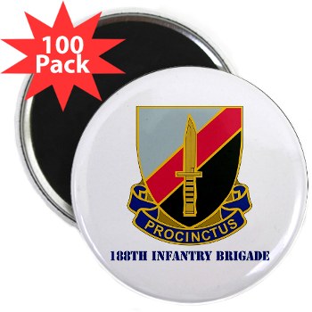 188IB - M01 - 01 - DUI - 188th Infantry Brigade with text 2.25" Magnet (100 pack)