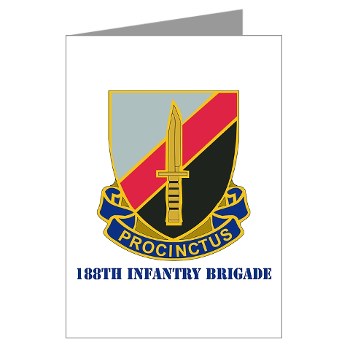 188IB - M01 - 02 - DUI - 188th Infantry Brigade with text Greeting Cards (Pk of 10) - Click Image to Close