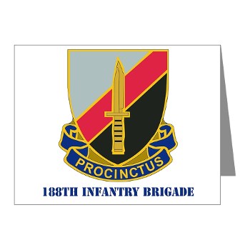 188IB - M01 - 02 - DUI - 188th Infantry Brigade with text Note Cards (Pk of 20) - Click Image to Close