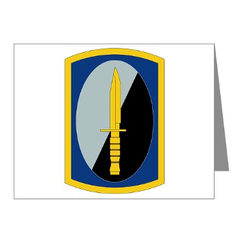 188IB - M01 - 02 - SSI - 188th Infantry Brigade Note Cards (Pk of 20) - Click Image to Close