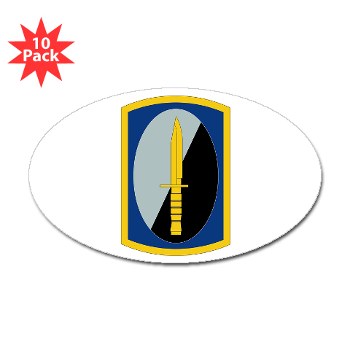 188IB - M01 - 01 - SSI - 188th Infantry Brigade Sticker (Oval 10 pk)
