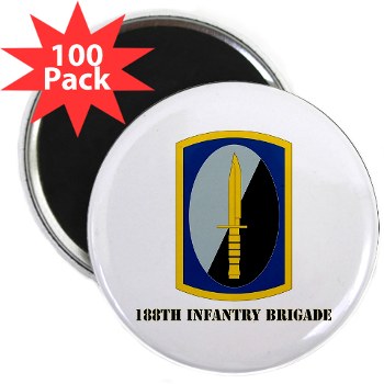188IB - M01 - 01 - SSI - 188th Infantry Brigade with text 2.25" Magnet (100 pack)