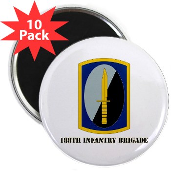 188IB - M01 - 01 - SSI - 188th Infantry Brigade with text 2.25" Magnet (10 pack)