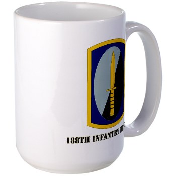 188IB - M01 - 03 - SSI - 188th Infantry Brigade with text Large Mug - Click Image to Close