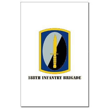 188IB - M01 - 02 - SSI - 188th Infantry Brigade with text Mini Poster Print