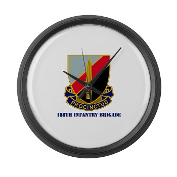 189IB - M01 - 03 - DUI - 189th Infantry Brigade with text Large Wall Clock