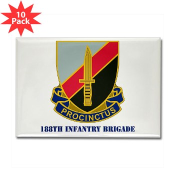 189IB - M01 - 01 - DUI - 189th Infantry Brigade with text Rectangle Magnet (10 pack) - Click Image to Close