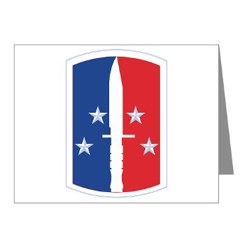 189IB - M01 - 02 - SSI - 189th Infantry Brigade Note Cards (Pk of 20) - Click Image to Close