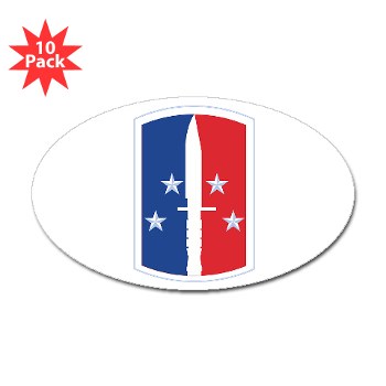 189IB - M01 - 01 - SSI - 189th Infantry Brigade Sticker (Oval 10 pk)
