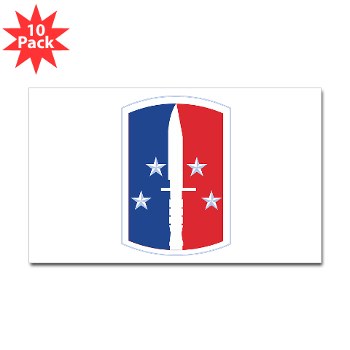 189IB - M01 - 01 - SSI - 189th Infantry Brigade Sticker (Rectangle 10 pk) - Click Image to Close