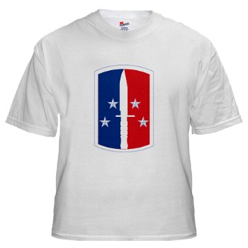 189IB - A01 - 04 - SSI - 189th Infantry Brigade White T-Shirt