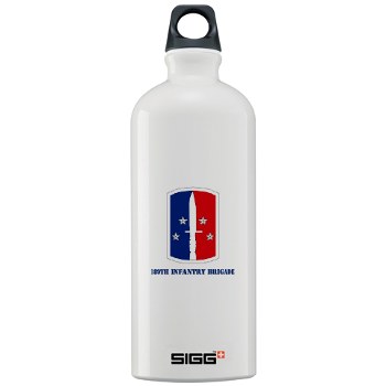 189IB - M01 - 03 - SSI - 189th Infantry Brigade with text Sigg Water Bottle 1.0L