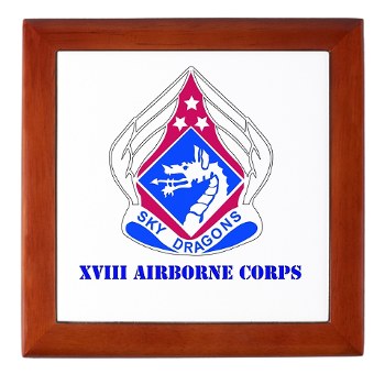 18ABC - M01 - 03 - DUI - XVIII Airborne Corps with Text Keepsake Box