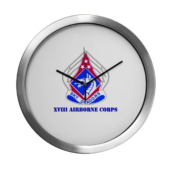 18ABC - M01 - 03 - DUI - XVIII Airborne Corps with Text Modern Wall Clock - Click Image to Close