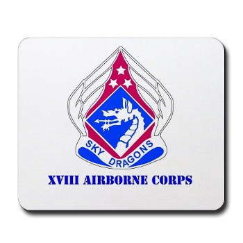 18ABC - M01 - 03 - DUI - XVIII Airborne Corps with Text Mousepad - Click Image to Close