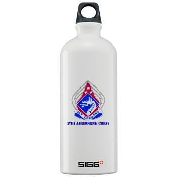 18ABC - M01 - 03 - DUI - XVIII Airborne Corps with Text Sigg Water Bottle 1.0L