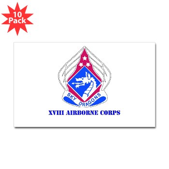 18ABC - M01 - 01 - DUI - XVIII Airborne Corps with Text Sticker (Rectangle 10 pk) - Click Image to Close