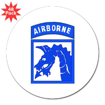 18ABC - M01 - 01 - SSI - XVIII Airborne Corps 3" Lapel Sticker (48 pack) - Click Image to Close