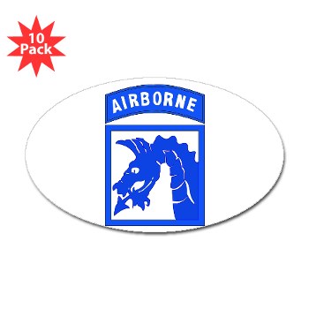 18ABC - M01 - 01 - SSI - XVIII Airborne Corps Sticker (Oval 10 pack) - Click Image to Close
