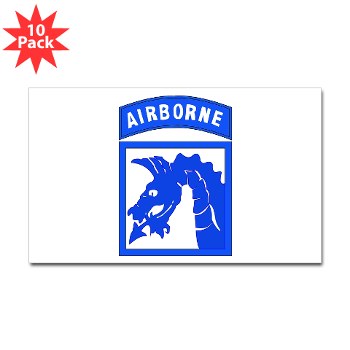 18ABC - M01 - 01 - SSI - XVIII Airborne Corps Sticker (Rectangle 10 pk) - Click Image to Close