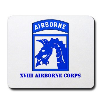 18ABC - M01 - 03 - SSI - XVIII Airborne Corps with Text Mousepad
