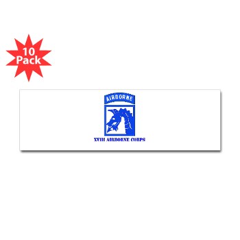 18ABC - M01 - 01 - SSI - XVIII Airborne Corps with Text Sticker (Bumper 10 pk) - Click Image to Close