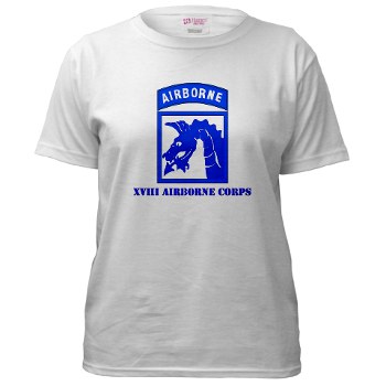 18ABC - A01 - 04 - SSI - XVIII Airborne Corps with Text Women's T-Shirt