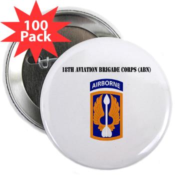 18ABCA - M01 - 01 - SSI - 18th Aviation Brigade Corps (Abn) with Text - 2.25" Button (100 pack)