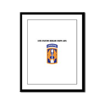 18ABCA - M01 - 02 - SSI - 18th Aviation Brigade Corps (Abn) with Text - Framed Panel Print - Click Image to Close