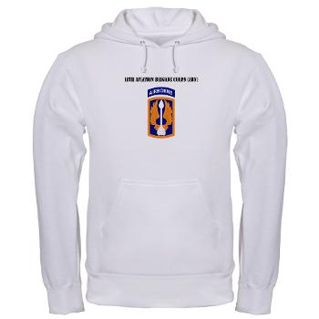 18ABCA - A01 - 03 - SSI - 18th Aviation Brigade Corps (Abn) with Text - Hooded Sweatshirt