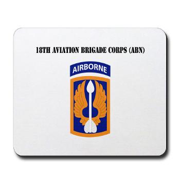 18ABCA - M01 - 03 - SSI - 18th Aviation Brigade Corps (Abn) with Text - Mousepad