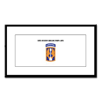 18ABCA - M01 - 02 - SSI - 18th Aviation Brigade Corps (Abn) with Text - Small Framed Print