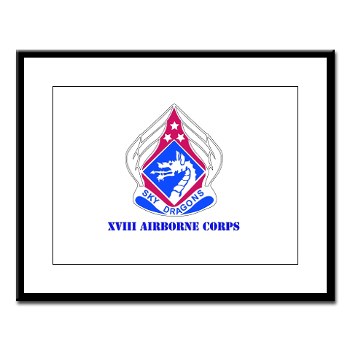 18ABC - M01 - 02 - DUI - XVIII Airborne Corps with Text Large Framed Print - Click Image to Close