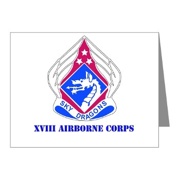 18ABC - M01 - 02 - DUI - XVIII Airborne Corps with Text Note Cards (Pk of 20) - Click Image to Close